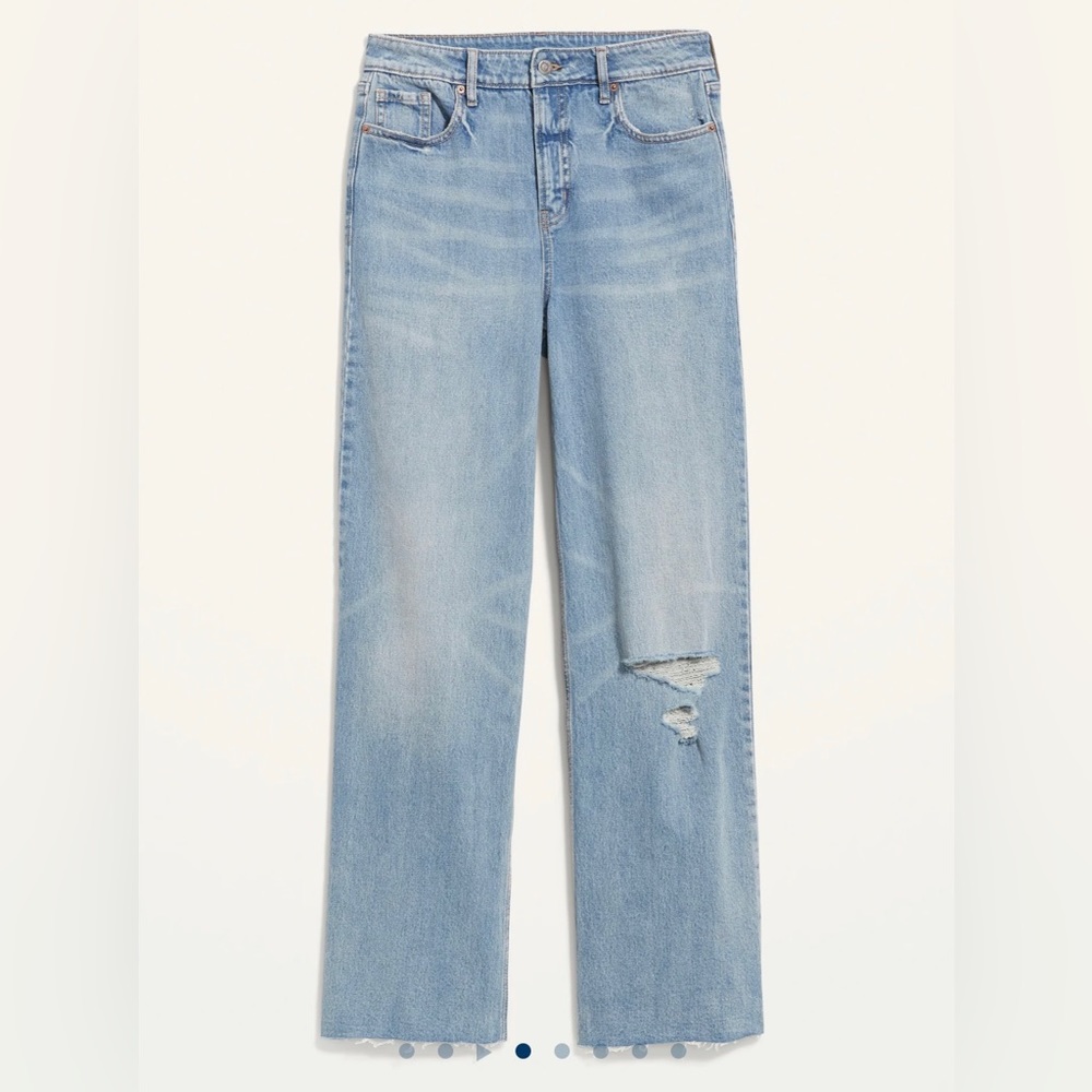NWT Old Navy Extra High-Waisted Wide-Leg Ripped
Jeans Size 6